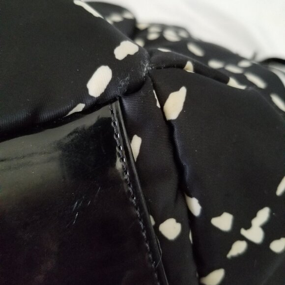 Kate Spade Sew Be It Stevie Black & White Nylon Shoulder or Diaper Baby Bag - Picture 10 of 16